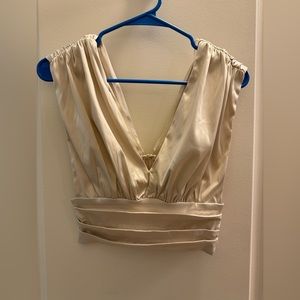 Fashion nova cream satin top